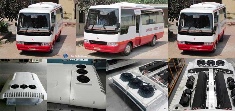 Guchen PD serie autobús acondicionadores de aire aplicación en minibús