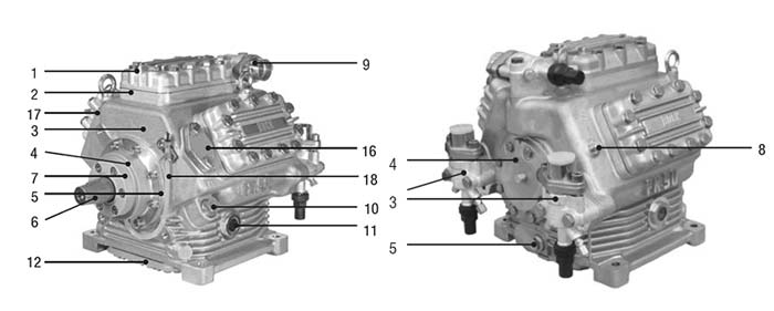 Partes de FK50 compresor