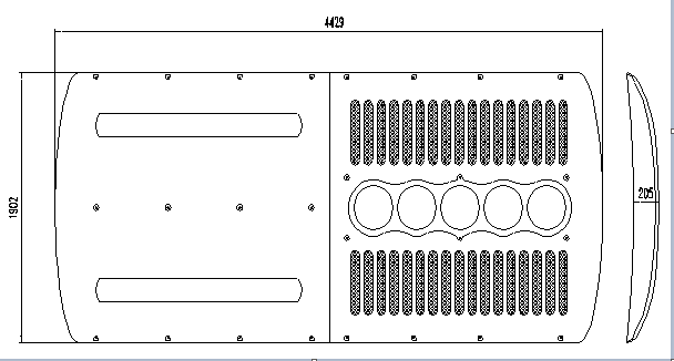 Estructura de la dimensión de aire acondicionado del autobús PFD-VII